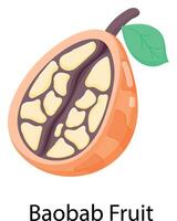 exotisch fruit vlak stickers vector