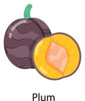 vers fruit vlak stickers vector