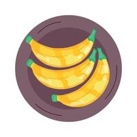 modieus banaan geneugten vlak stickers vector