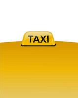 taxi auto dak teken geel vector