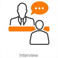 interview en baan icoon concept vector