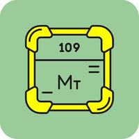 meitnerium gevulde geel icoon vector