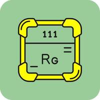 roentgenium gevulde geel icoon vector