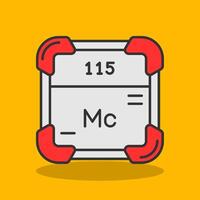 moscovium gevulde schaduw icoon vector