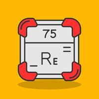 rhenium gevulde schaduw icoon vector