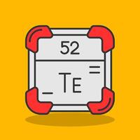 tellurium gevulde schaduw icoon vector