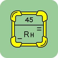 rhodium gevulde geel icoon vector