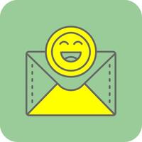 emoji gevulde geel icoon vector