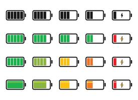 batterij pictogramserie vector