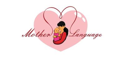 illustratie van moeder taal vector
