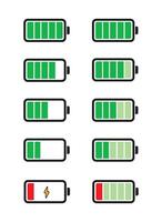 batterij pictogramserie vector