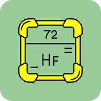 hafnium gevulde geel icoon vector