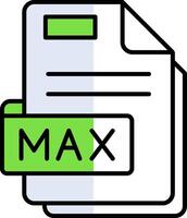 max. hoogte gevulde voor de helft besnoeiing icoon vector