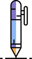 pen gevulde voor de helft besnoeiing icoon vector