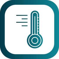 thermometer glyph helling ronde hoek icoon vector