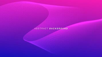 abstract Golf lijnen Aan roze blauw helling achtergrond. futuristische technologie concept geschikt voor spandoeken, affiches, presentaties, web, kaarten en achtergronden vector