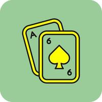 poker gevulde geel icoon vector