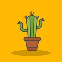 cactus gevulde schaduw icoon vector