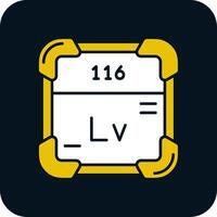 livermorium glyph twee kleur icoon vector