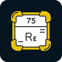 rhenium glyph twee kleur icoon vector