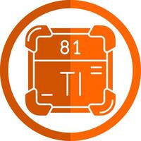 thallium glyph oranje cirkel icoon vector