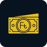 forint glyph twee kleur icoon vector