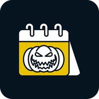 halloween glyph twee kleuren icoon vector