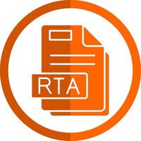 rta glyph oranje cirkel icoon vector