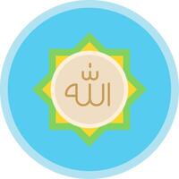 Allah vlak multi cirkel icoon vector