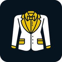 blazer glyph twee kleur icoon vector