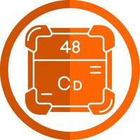 cadmium glyph oranje cirkel icoon vector