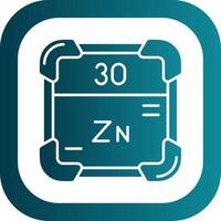 zink glyph helling ronde hoek icoon vector