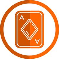 diamanten glyph oranje cirkel icoon vector