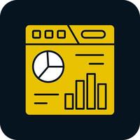 dashboard glyph tweekleurig pictogram vector