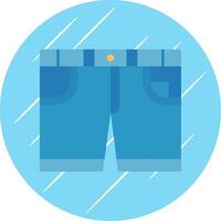shorts vlak blauw cirkel icoon vector