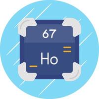 holmium vlak blauw cirkel icoon vector