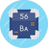 barium vlak blauw cirkel icoon vector