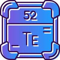 tellurium helling gevulde icoon vector