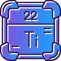 titanium helling gevulde icoon vector