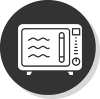 oven glyph grijs cirkel icoon vector