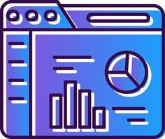 analytics helling gevulde icoon vector