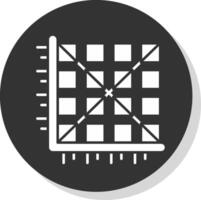 Matrix glyph grijs cirkel icoon vector