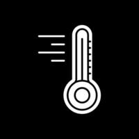 thermometer glyph omgekeerd pictogram vector