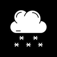 sneeuw glyph omgekeerd icoon vector