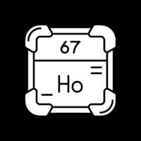 holmium glyph omgekeerd icoon vector