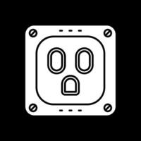 stopcontact glyph omgekeerd icoon vector