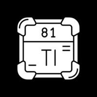 thallium glyph omgekeerd icoon vector