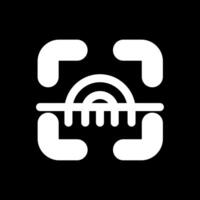 scanner glyph omgekeerd pictogram vector