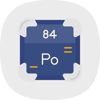 polonium vlak kromme icoon vector