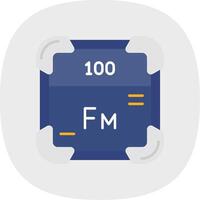 fermium vlak kromme icoon vector